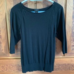 Ann Taylor Black Petite Sweater Shirt